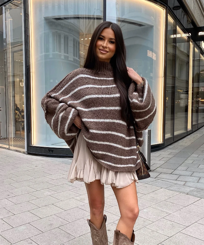 Jupe beige Nicole coupe fluide