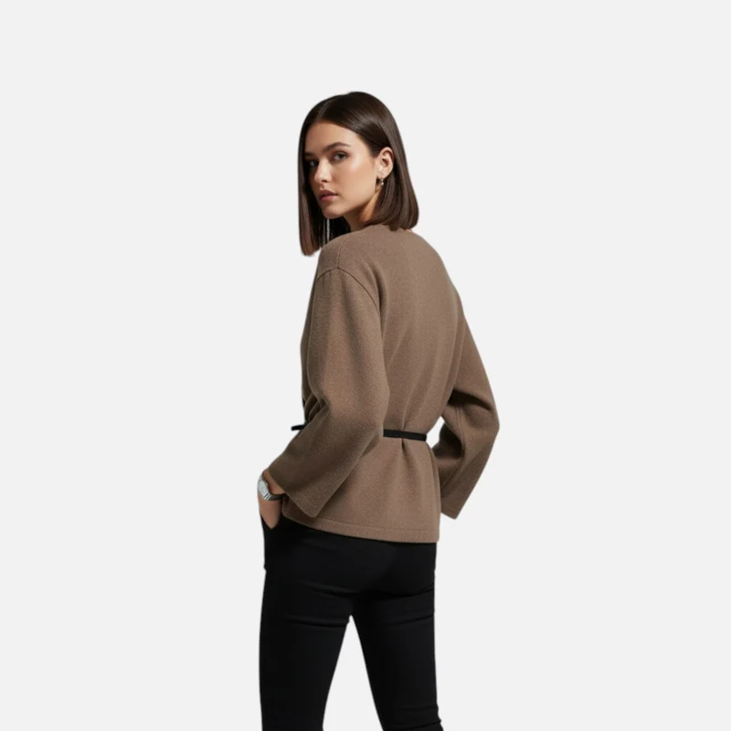 Pull Wrap Élégant pour Femme Style Raffiné & Confort Douillet