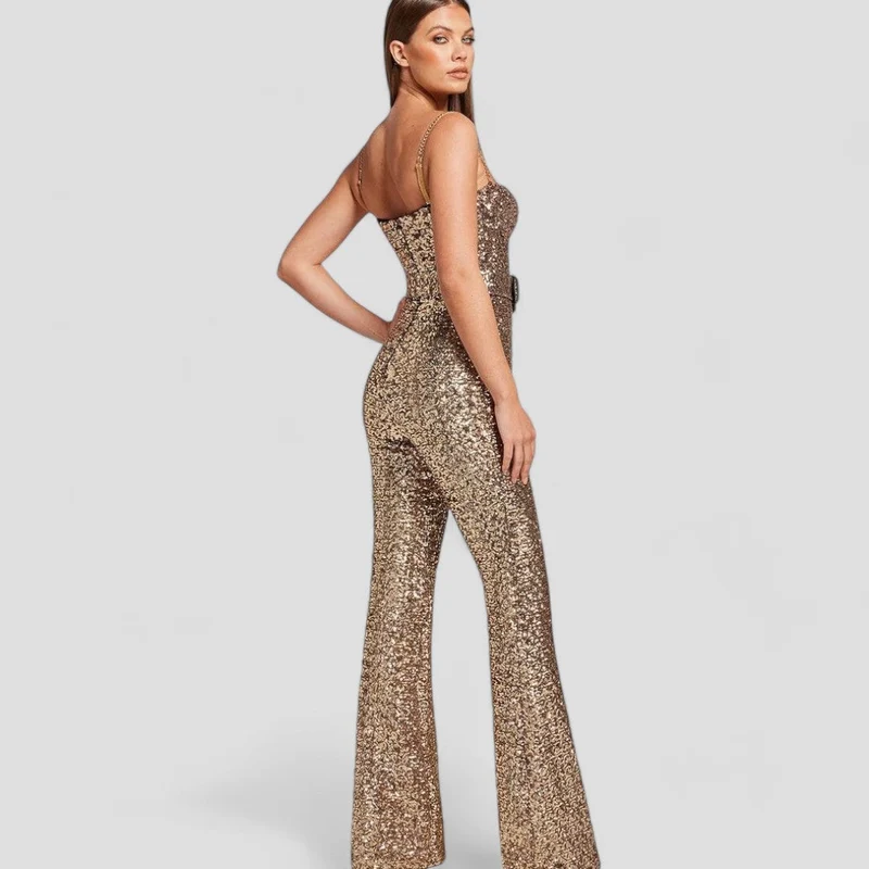 Combinaison Éblouissante pour Femme, Tenue Chic pour Soirées et Célébrations