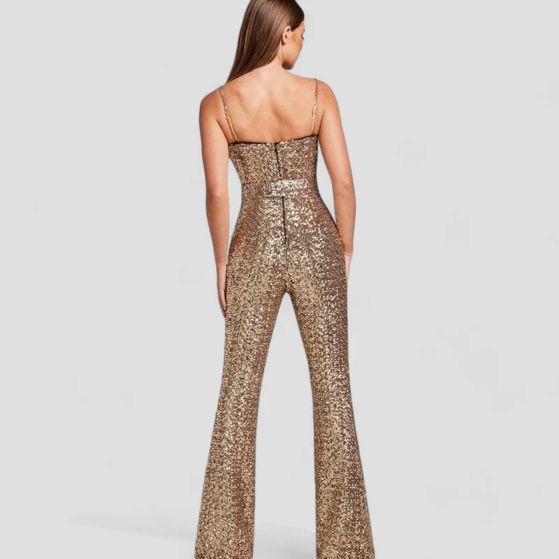 Combinaison Éblouissante pour Femme, Tenue Chic pour Soirées et Célébrations