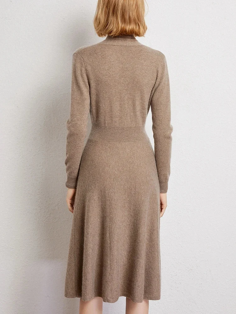 Robe portefeuille en cachemire ultra-doux