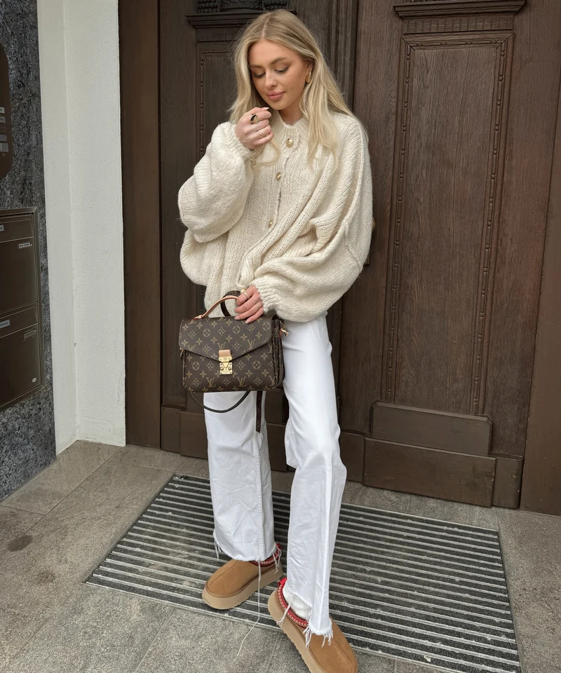 Veste oversize beige à allure moderne