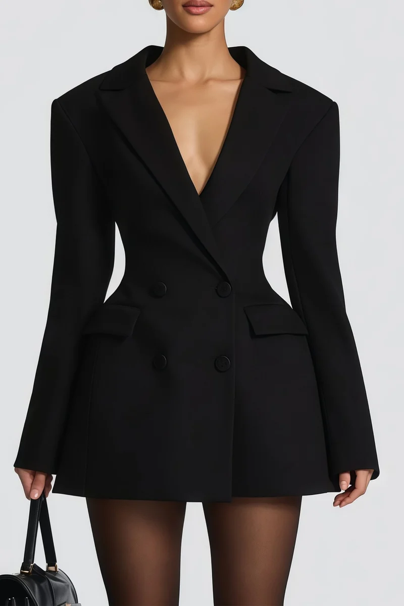 Blazer Noir Femme