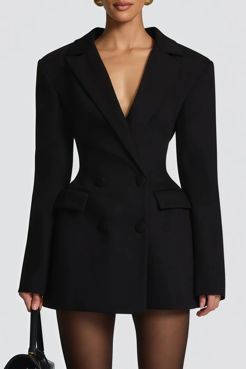 Blazer Noir Femme