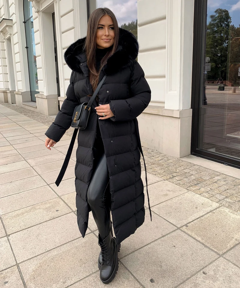 Parka Noire d’Hiver pour Femme