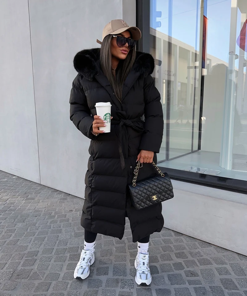Parka Noire d’Hiver pour Femme