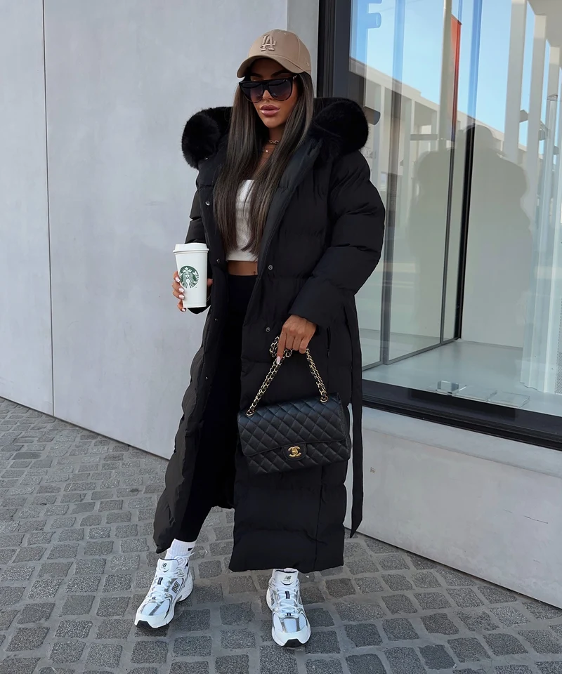 Parka Noire d’Hiver pour Femme