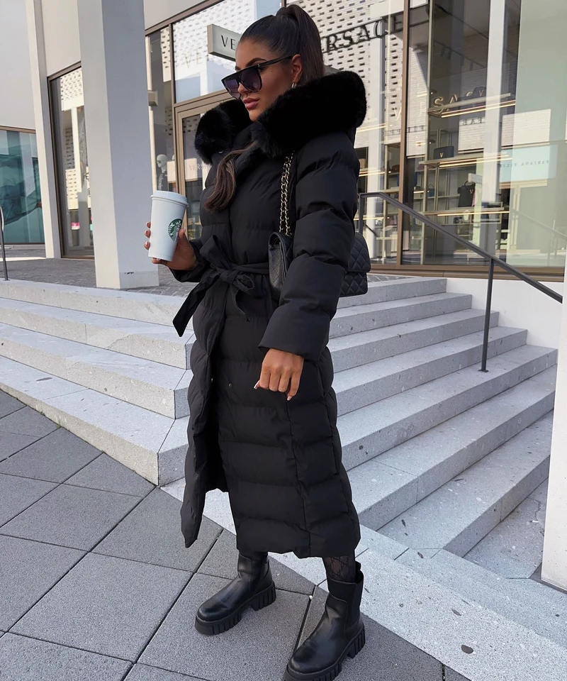 Parka Noire d’Hiver pour Femme