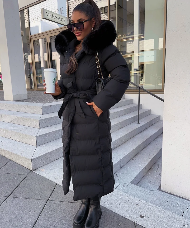 Parka Noire d’Hiver pour Femme