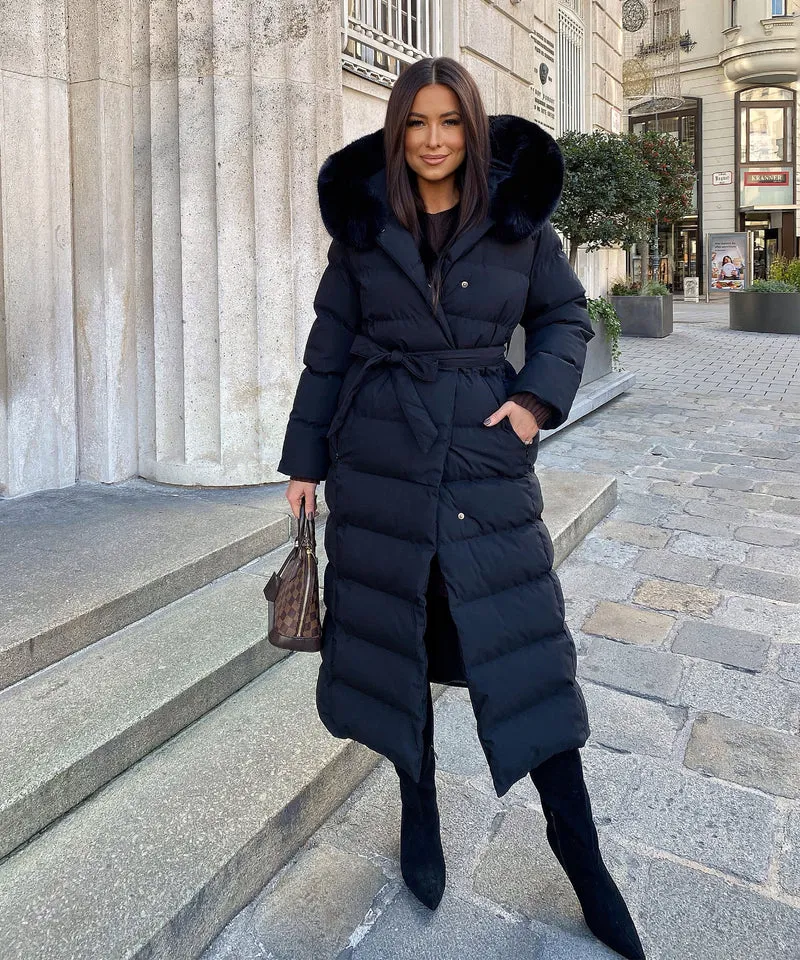 Parka Noire d’Hiver pour Femme