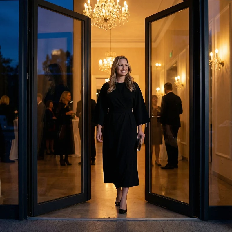 Robe Élégante Femme à Taille Cintrée et Silhouette Fluide