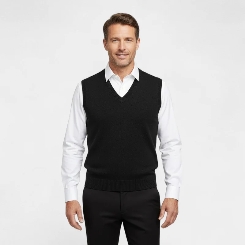 Gilet Sans Manches Homme en Coton – Élégance Minimaliste