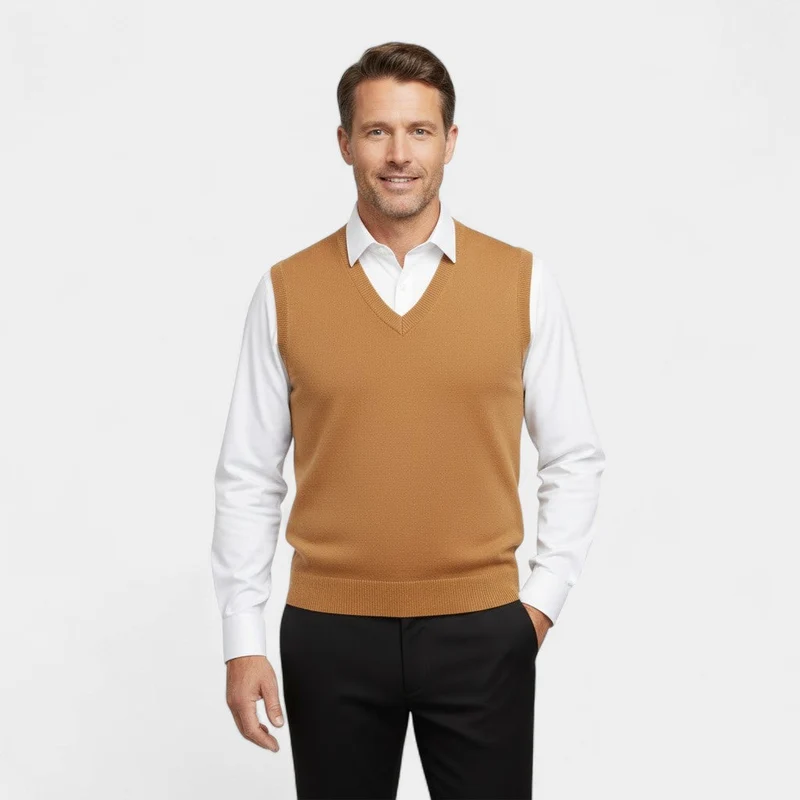 Gilet Sans Manches Homme en Coton – Élégance Minimaliste