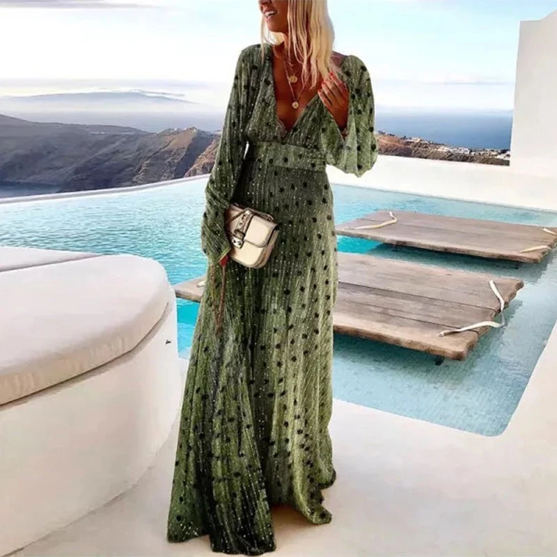 Robe Longue à Pois