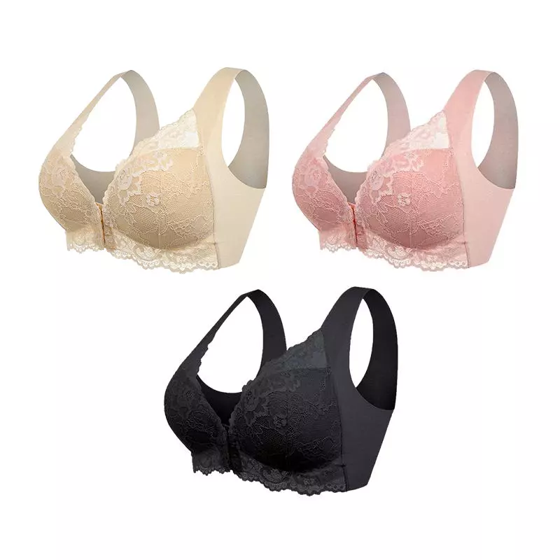 Pack de 3 Soutiens-Gorge Sans Fil Galbants à Fermeture Frontale