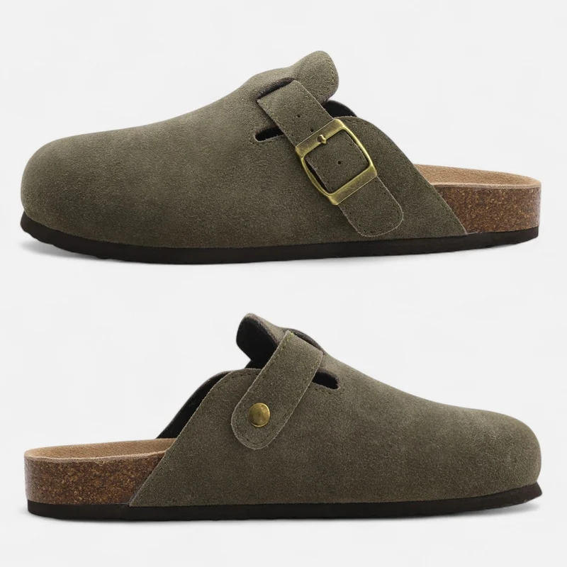 Mules en Suède pour Homme – Confort Sculpté Style Sabots