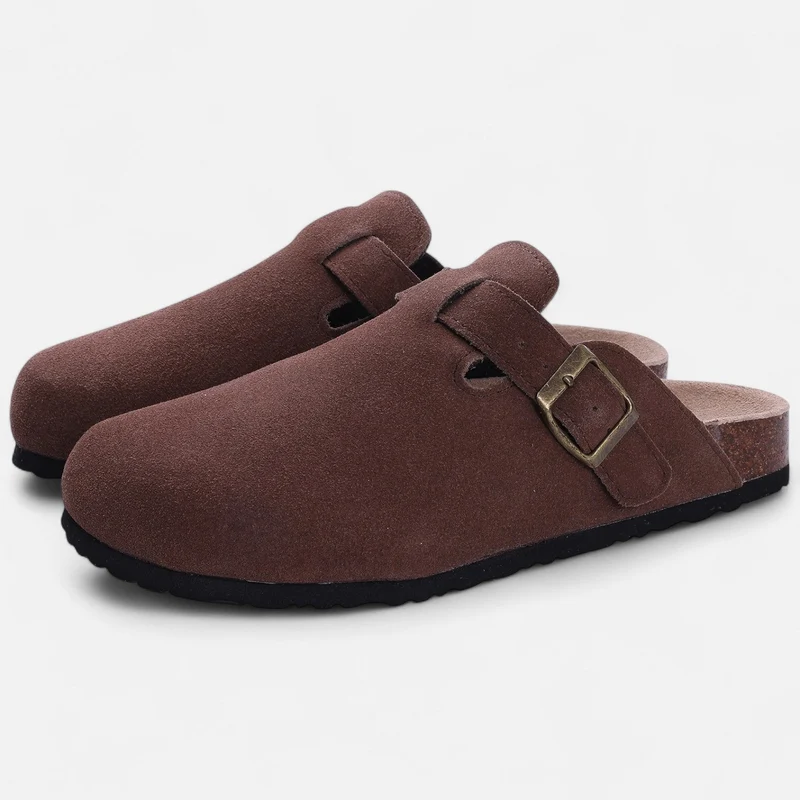 Mules en Suède pour Homme – Confort Sculpté Style Sabots