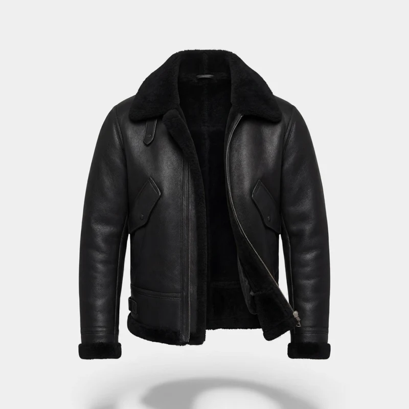 Veste Homme en Laine d’Agneau avec Doublure Polaire – Confort Élégant Quotidien