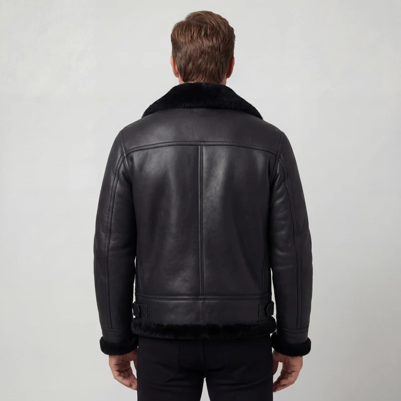 Veste Homme en Laine d’Agneau avec Doublure Polaire – Confort Élégant Quotidien