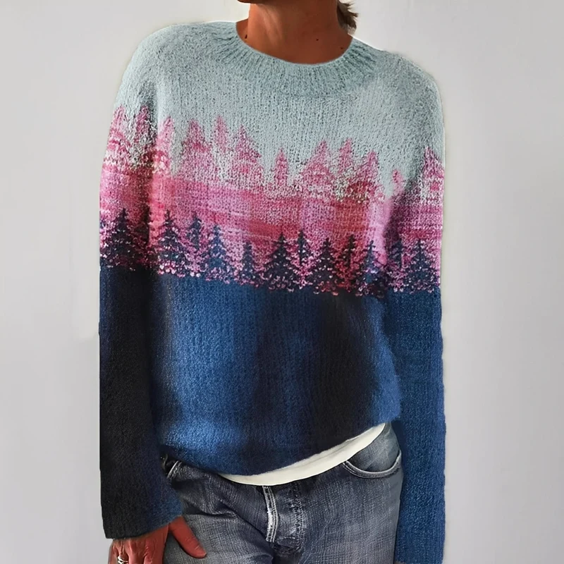 Heather - Pull classique à motif pour femme