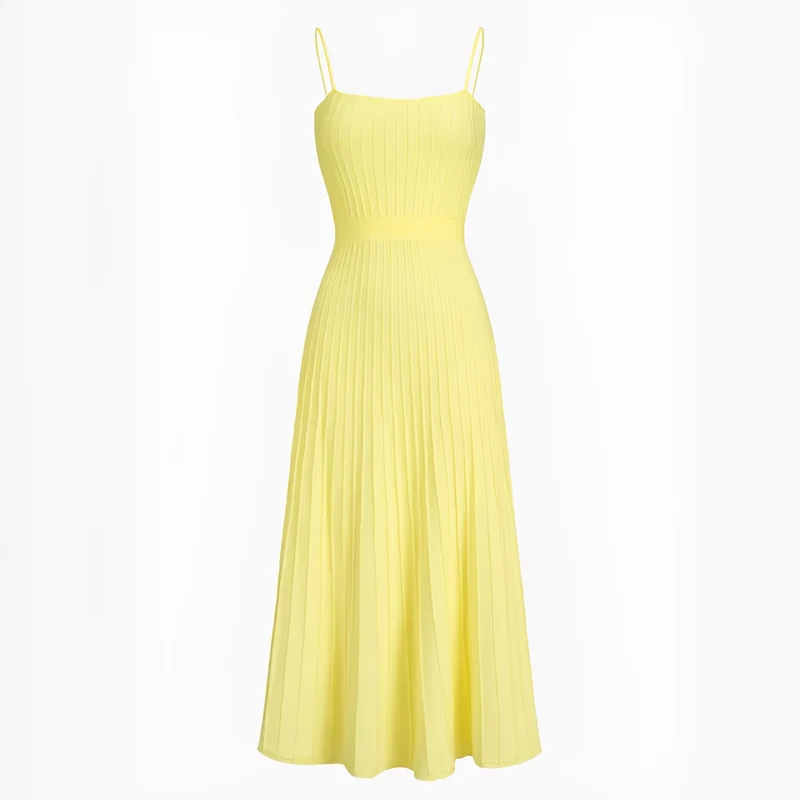 Pheobie - Robe Midi Élégante et Plissée