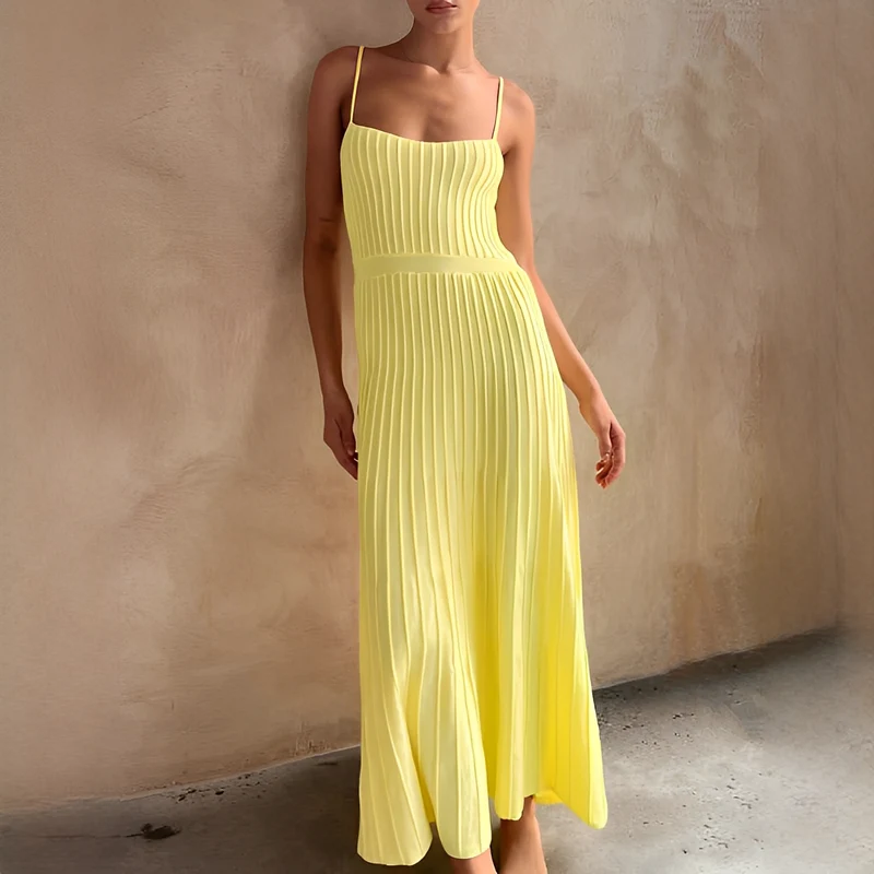 Pheobie - Robe Midi Élégante et Plissée