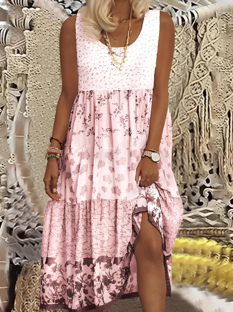Nancy - Robe Midi Bohème Élégante