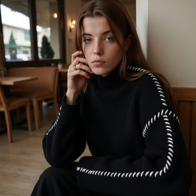 Pull Femme en Tricot Moderne et Élégant