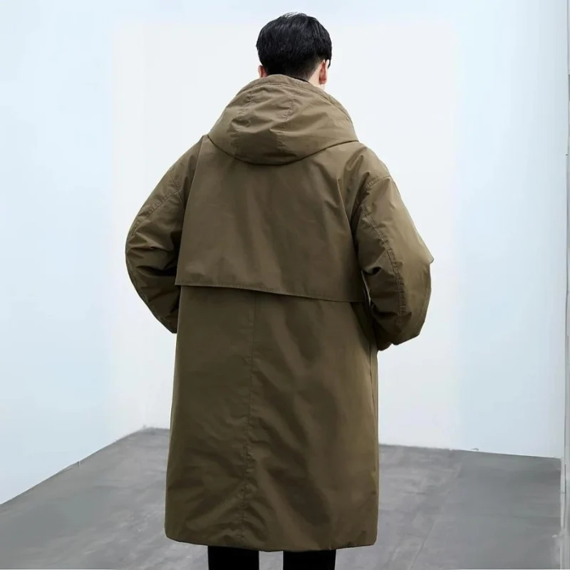 Imperméable Long Homme à Capuche
