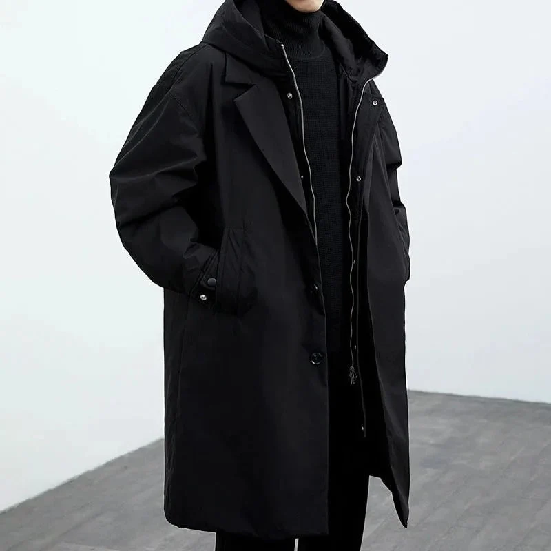 Imperméable Long Homme à Capuche