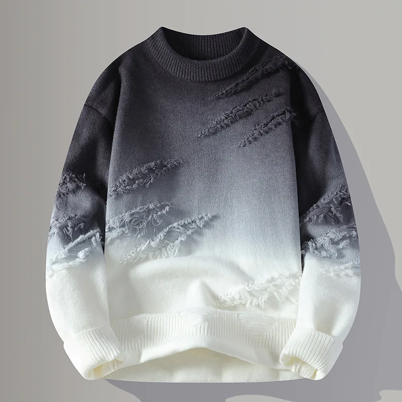 Pull Distressé Corvin pour Homme – Style Urbain Texturé