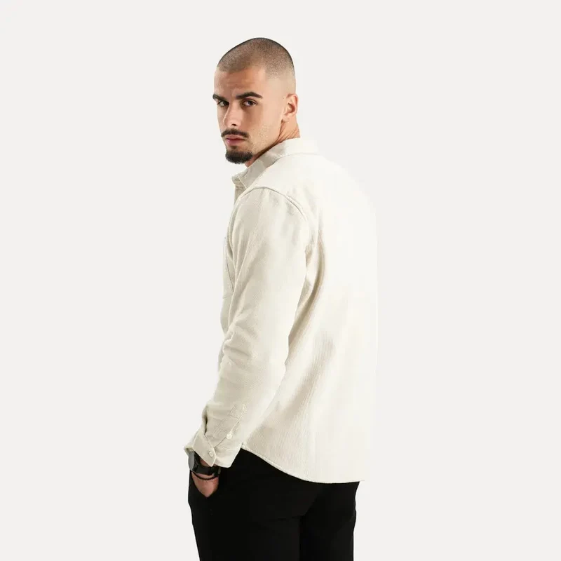 Chemise à Manches Longues en Velours Côtelé