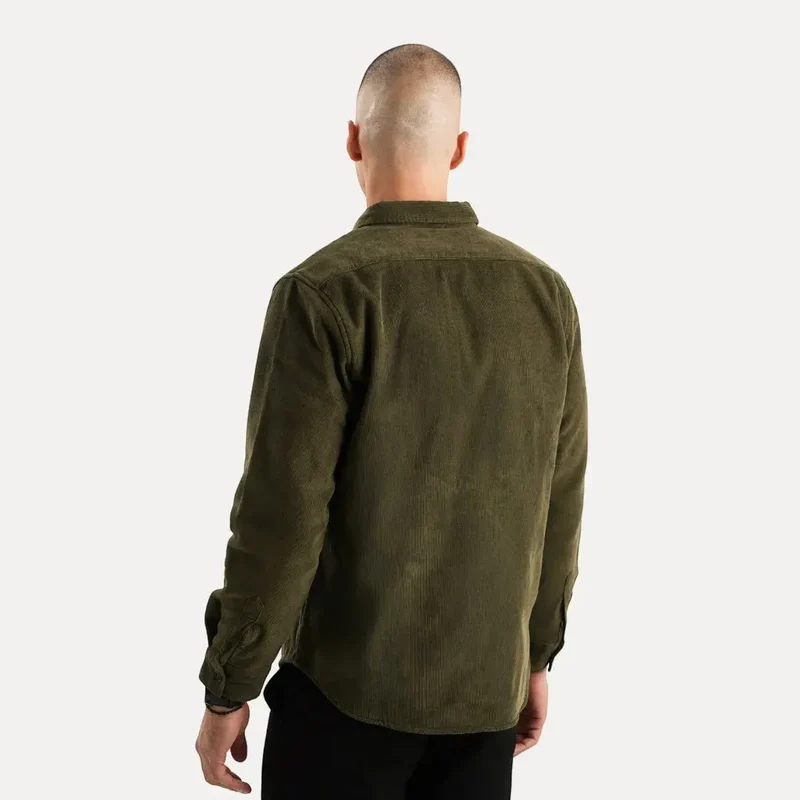 Chemise à Manches Longues en Velours Côtelé