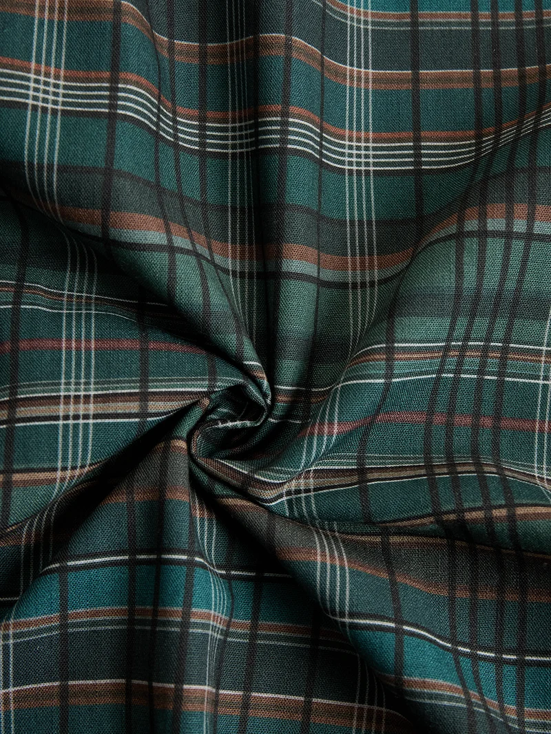 Robe Maxi à Carreaux pour Femmes avec Col Revers