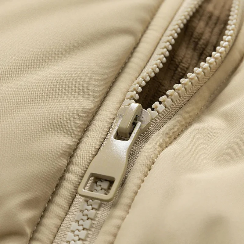 Veste d'hiver pour hommes avec doublure en polaire et capuche détachable
