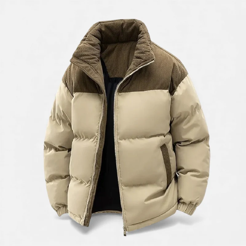 Veste d'hiver pour hommes avec doublure en polaire et capuche détachable