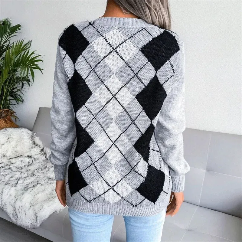 Pull Femme à Col en V pour l’Hiver
