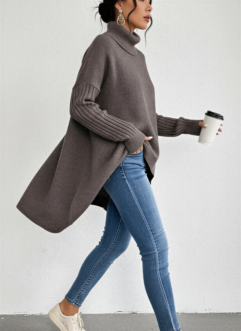Pull Femme à Col Roulé