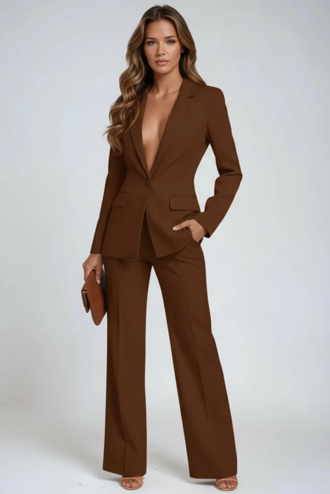 Ensemble pour femme Blazer et pantalon droit