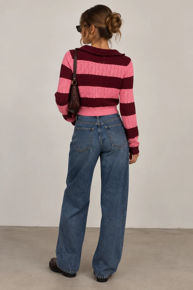 LOURDES STRIPE CARDIGAN