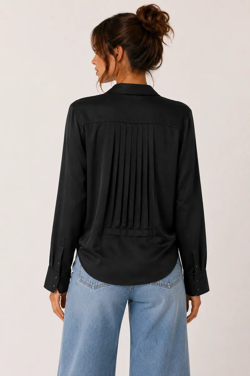 TUXEDO L/S WVN TOP