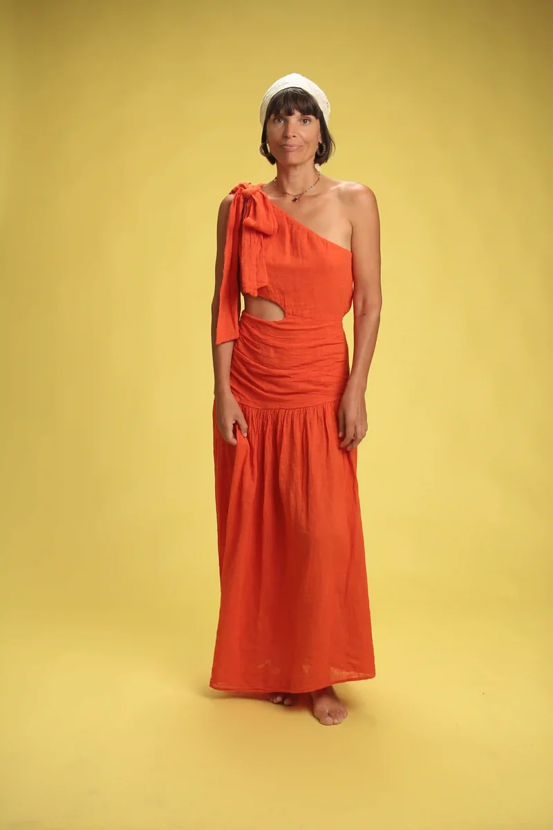 Robe Salima Orange sanguine
