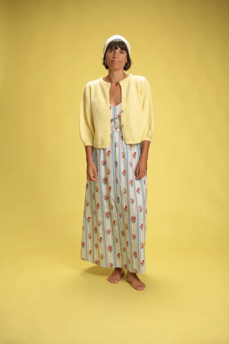 Robe Rosalie rayée bleu