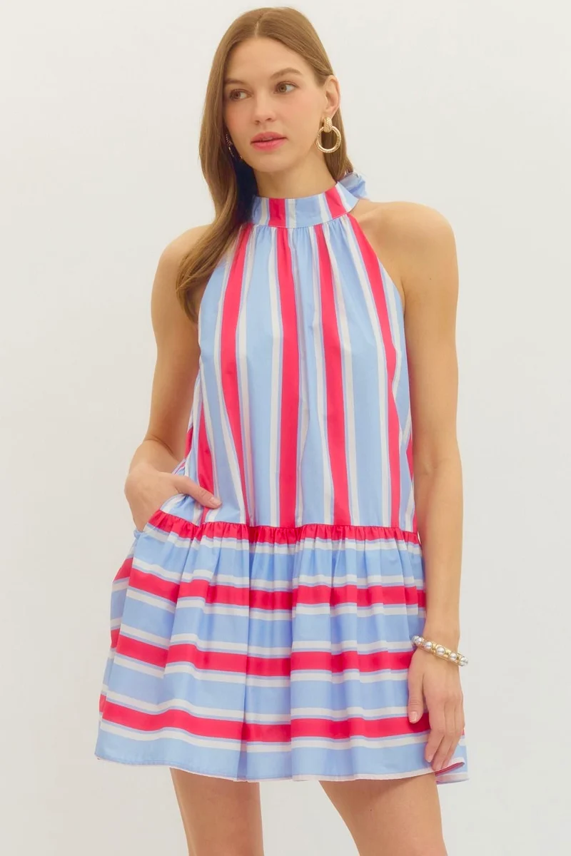 RED & BLUE HALTER MINI (LM-0030)