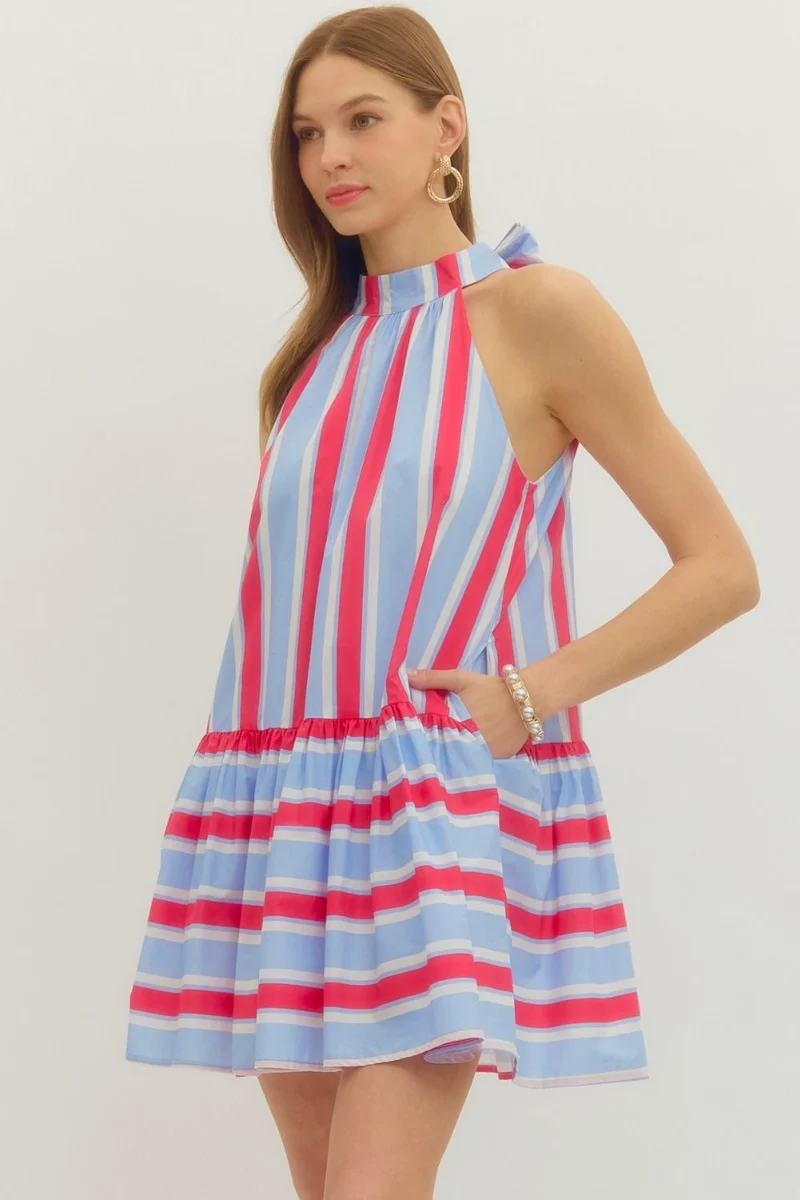 RED & BLUE HALTER MINI (LM-0030)