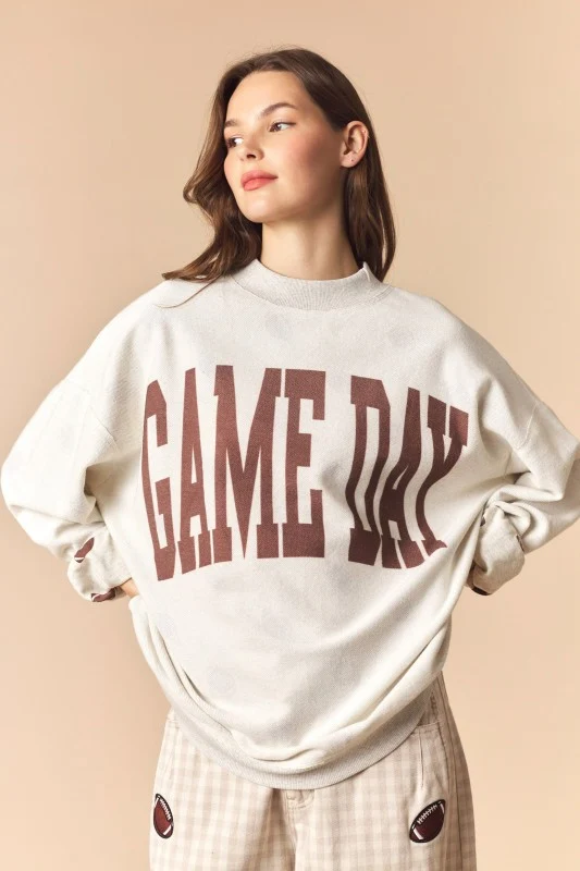 GAMEDAY & FOOTBALL REVERSIBLE MOCK NECK (LM-0116)