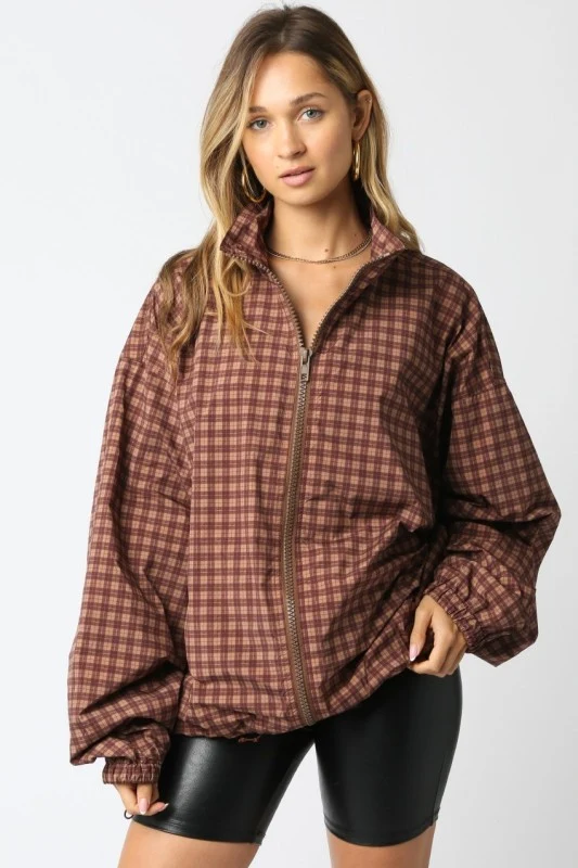 DIYA GINGHAM WINDBREAKER JACKET (LM-0119)