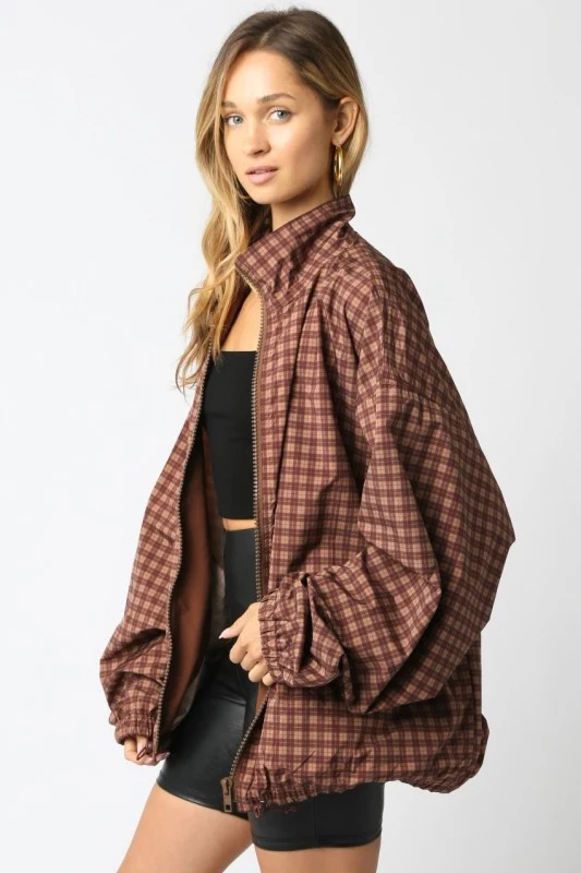 DIYA GINGHAM WINDBREAKER JACKET (LM-0119)