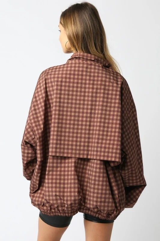 DIYA GINGHAM WINDBREAKER JACKET (LM-0119)