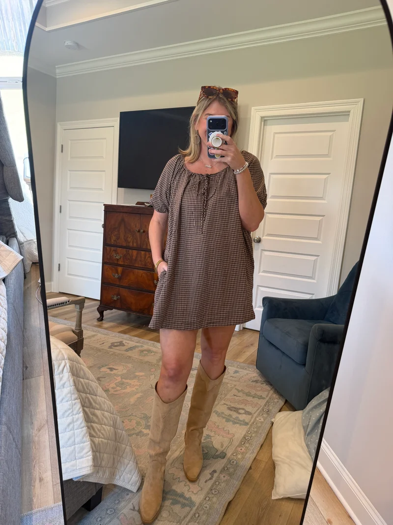 MIRANDA GINGHAM MINI : MOCHA (LM-0111)